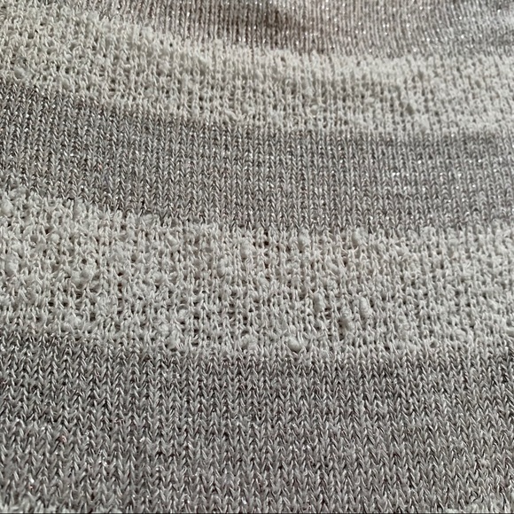 Knit Peplum Top with Stripes and Silver treading - Picture 6 of 7